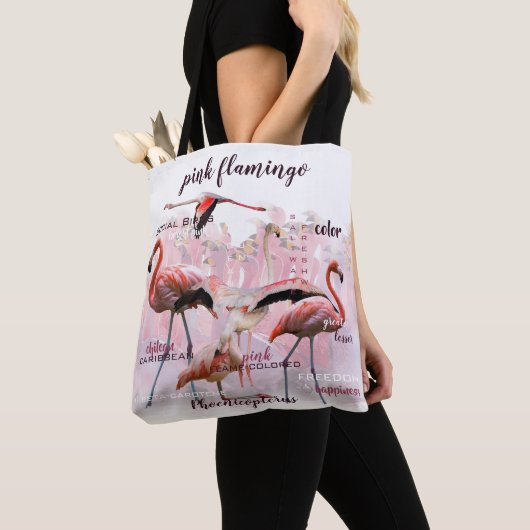 Tote Bag Typographe rose Flamingo | Customized (De près)
