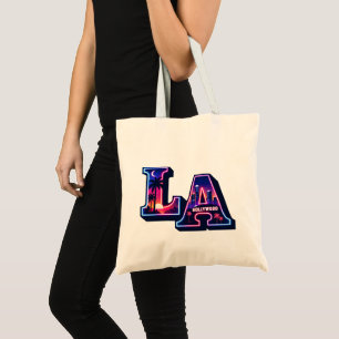 Tote Bag Typographie Art Néon de Style Californie des Année