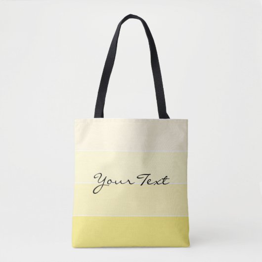 Tote Bag Typographie blanche jaune Ajouter votre épaule de  (Devant)