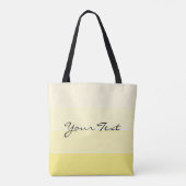 Tote Bag Typographie blanche jaune Ajouter votre épaule de  (Dos)