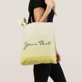 Tote Bag Typographie blanche jaune Ajouter votre épaule de  (De près)