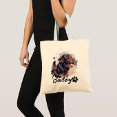 Tote Bag Typographie Cool simple et moderne Nom et photo (Devant (produit))