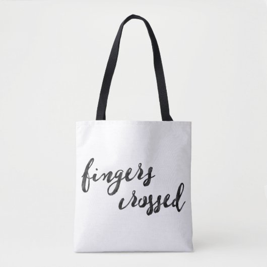 Tote Bag Typographie croisée des doigts (Devant)
