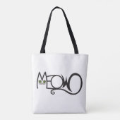 Tote Bag Typographie de chat Miaou (Dos)