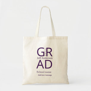 Tote Bag Typographie de diplôme moderne simple minimale c