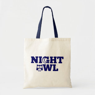 Tote Bag Typographie de la chouette de nuit - Personne du s