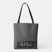 Tote Bag Typographie de la matière noire Fourre-tout (Dos)