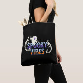 Tote Bag Typographie de lettrage avec des vibrations fantom (De près)