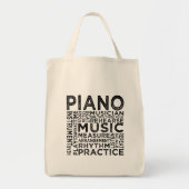 Tote Bag Typographie de piano (Devant)