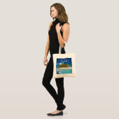 Tote Bag Typographie de plage tropicale (Devant (modèle))
