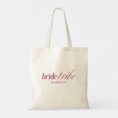 Tote Bag Typographie de script de tribu de mariée élégante  (Dos)
