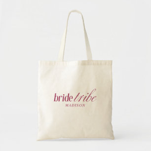 Tote Bag Typographie de script de tribu de mariée élégante 