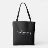 Tote Bag Typographie de script Maman Moderne Établie (Dos)