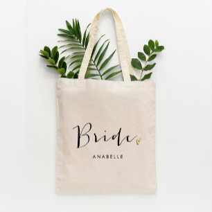 Tote Bag Typographie de script tendance "Mariée"