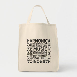 Tote Bag Typographie d'harmonica