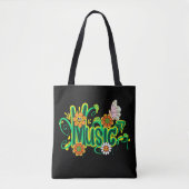 Tote Bag Typographie d'illustration Good Vibes (Devant)