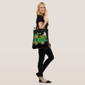 Tote Bag Typographie d'illustration Good Vibes (Sur le modèle)
