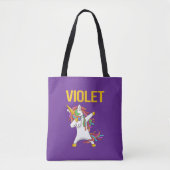 Tote Bag Typographie drôle moderne élégante violette  (Devant)