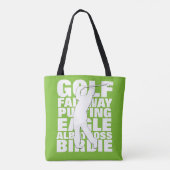 Tote Bag Typographie du golf (Dos)