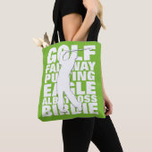 Tote Bag Typographie du golf (De près)