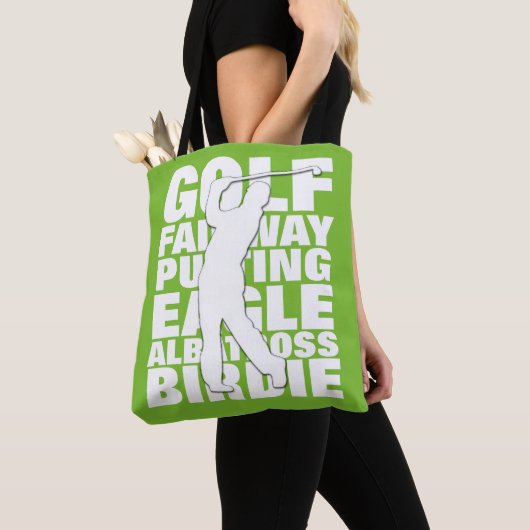 Tote Bag Typographie du golf (De près)