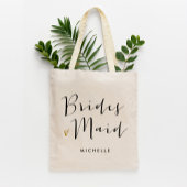 Tote Bag Typographie du script de brosse "Bridesmaid"