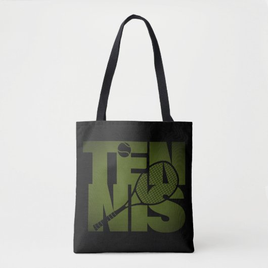Tote Bag Typographie du tennis (Devant)