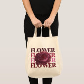 Tote Bag 'Typographie Fleur Audacieuse' Esthétique Florale (Devant (produit))