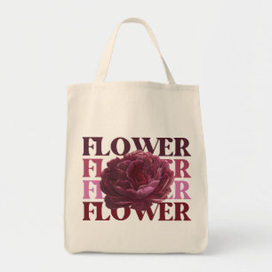 Tote Bag 'Typographie Fleur Audacieuse' Esthétique Florale