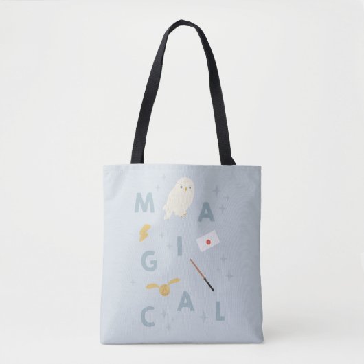Tote Bag Typographie « Magique » Graphique Hedwige (Devant)
