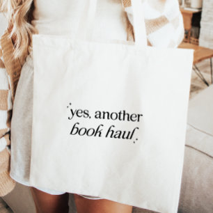 Tote Bag Typographie minimaliste Livre Lover 'Book Haul'