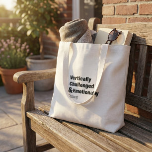 Tote Bag Typographie minimaliste noire et blanche amusante