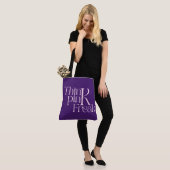Tote Bag Typographie moderne audacieuse Think Pink Freak (Sur le modèle)