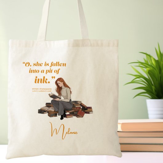 Tote Bag Typographie moderne Citation mignon livre Lover