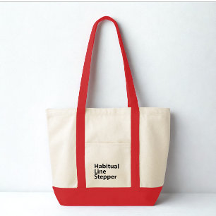 Tote Bag Typographie Moderne Drôle Minimaliste Texte Noir