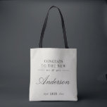 Tote Bag Typographie moderne et classe M. et Mme mariage<br><div class="desc">Typographie moderne classe Félicitations M. et Mme mariage design</div>