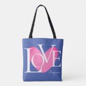 Tote Bag Typographie moderne LOVE Design de texte (Dos)