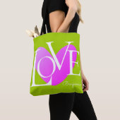 Tote Bag Typographie moderne LOVE Design de texte (De près)