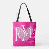 Tote Bag Typographie moderne LOVE Design de texte (Dos)