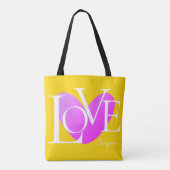 Tote Bag Typographie moderne LOVE Design de texte (Dos)