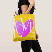 Tote Bag Typographie moderne LOVE Design de texte (De près)