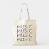 Tote Bag Typographie musicale (Dos)