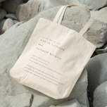 Tote Bag Typographie noir et blanc minimaliste Mariage Fun<br><div class="desc">Si vous avez besoin d'une personnalisation supplémentaire,  n'hésitez pas à m'envoyer un message sur yellowfebstudio@gmail.com .</div>