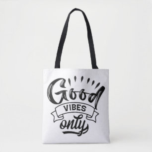 Tote Bag Typographie Pinceau Good Vibes Only