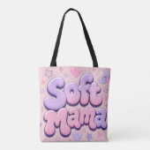 Tote Bag Typographie Rétro Douce Maman Bulle (Dos)