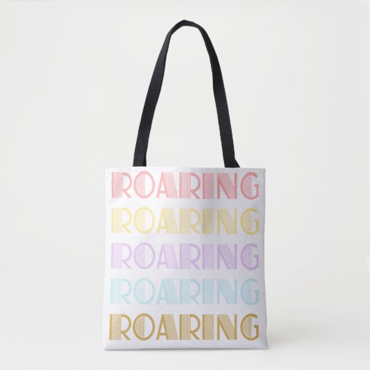 Tote Bag Typographie Rétro Gras Imprimé (Devant)