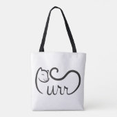 Tote Bag Typographie Ronron Noir (Dos)