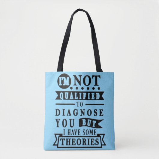 Tote Bag Typographie Sarcastique Drôle (Devant)
