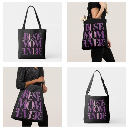 Tote Bag Typographie Tendance Meilleure Maman Ever