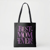 Tote Bag Typographie Tendance Meilleure Maman Ever (Devant)